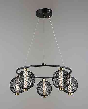 VALESO Люстра підвісна світлодіодна VALESO 5 плафонів LED Чорний Золото Метал 3000K+6500K /5 Коломыя