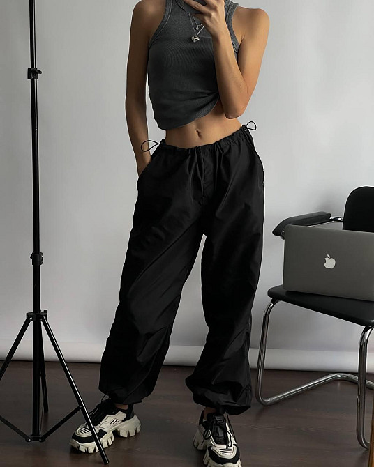 Жіночі повсякденні штани карго-парашути плащівка Одеса - фото 1