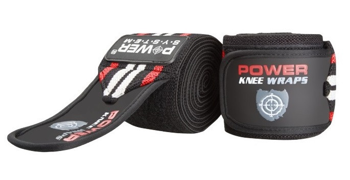 Бинти на коліна Power System PS-3700 Knee Wraps Red/Black (пара) Кам'янське - фото 1