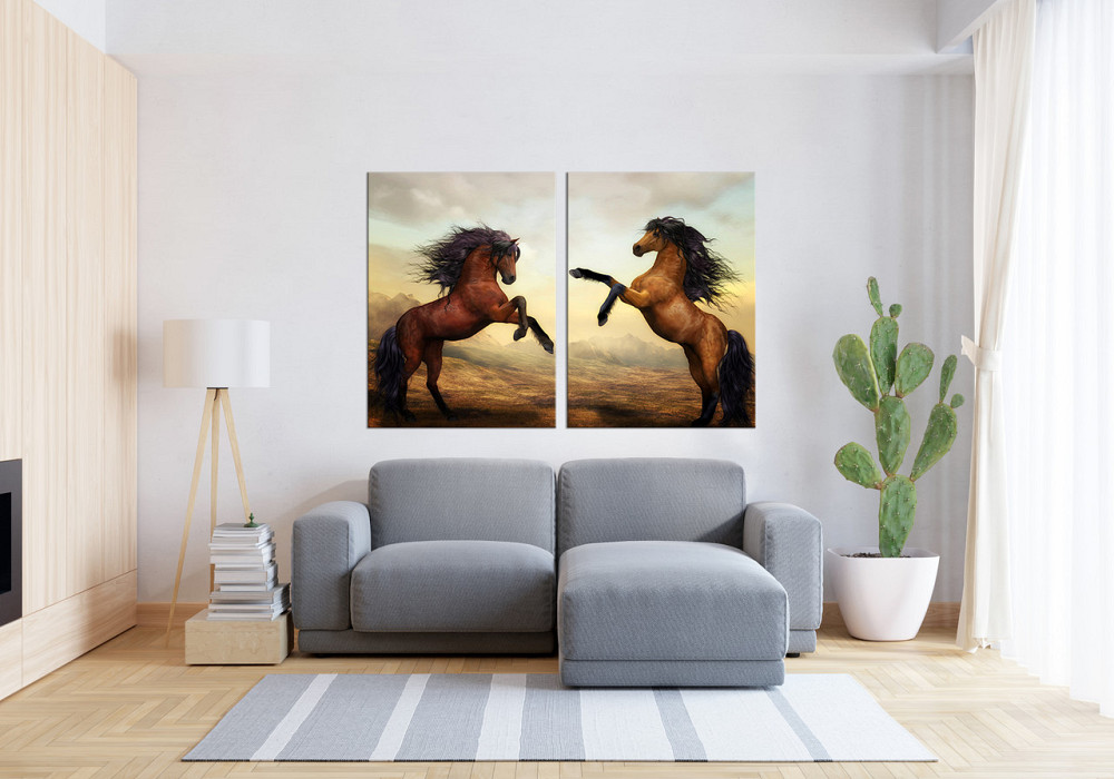Модульная картина в гостиную / спальню  Коні  TLV-2_067 Київ - фото 3