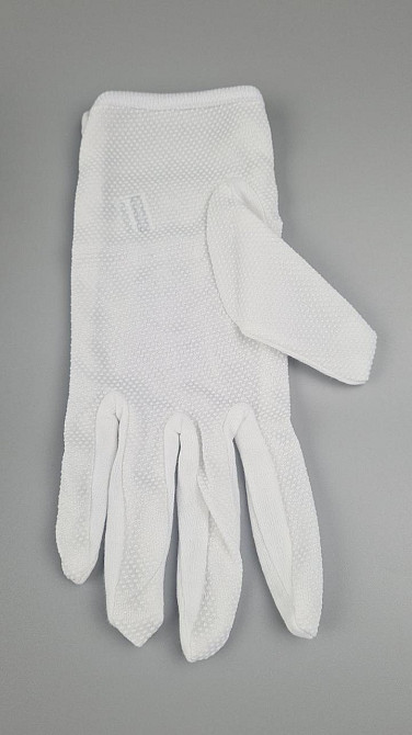 Господарські рукавички білі бавовняні з мікроточкою офіціанта ювеліра (9) (1 пар) Харків - фото 3