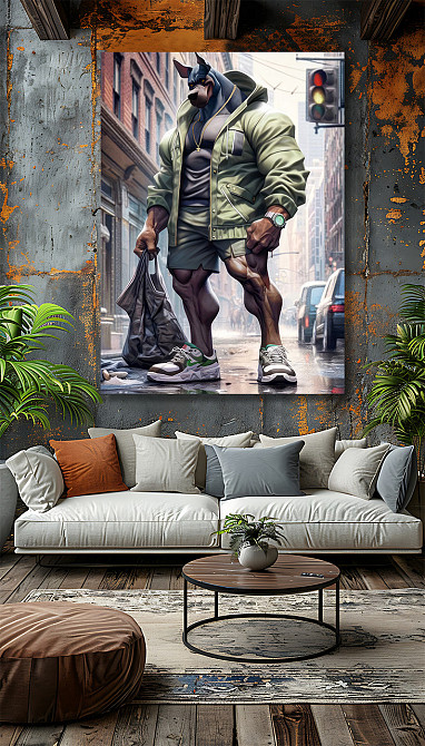 Картина Холсті в спортзал  Кролики KLM_9 50x70 см Київ - фото 3