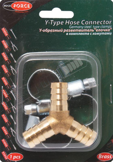 Перехідник Y-подібний "ялинка" 12мм + хомути для кріплення (в блістері) Одеса - фото 1