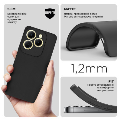 Чохол до мобільного телефона Armorstandart Matte Slim Fit Infinix HOT 40 Camera cover Black (ARM73938) Вінниця - фото 3