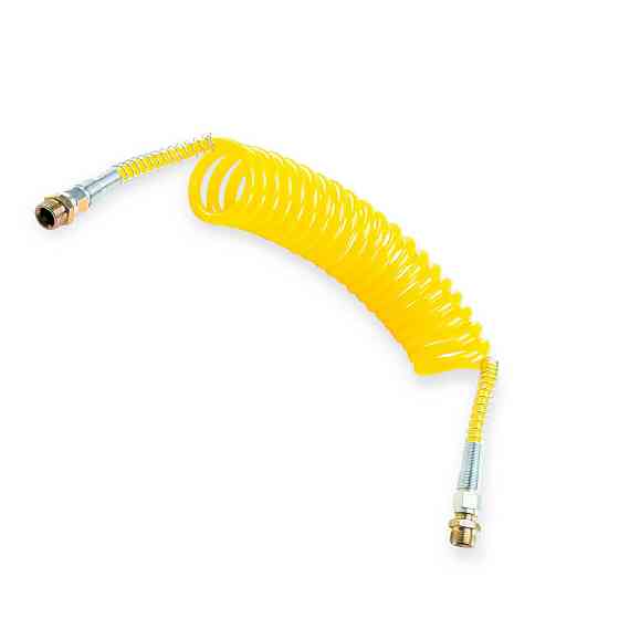 Шланг воздушный (желтый ) 4,5м м22х1,5 спиральный Мукачево
