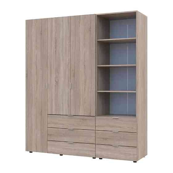 Шкаф для одежды Doros Гелар Дуб сонома 3ДСП с пеналом 176.2х49.5х203.4 (DRS-011921) Днепр