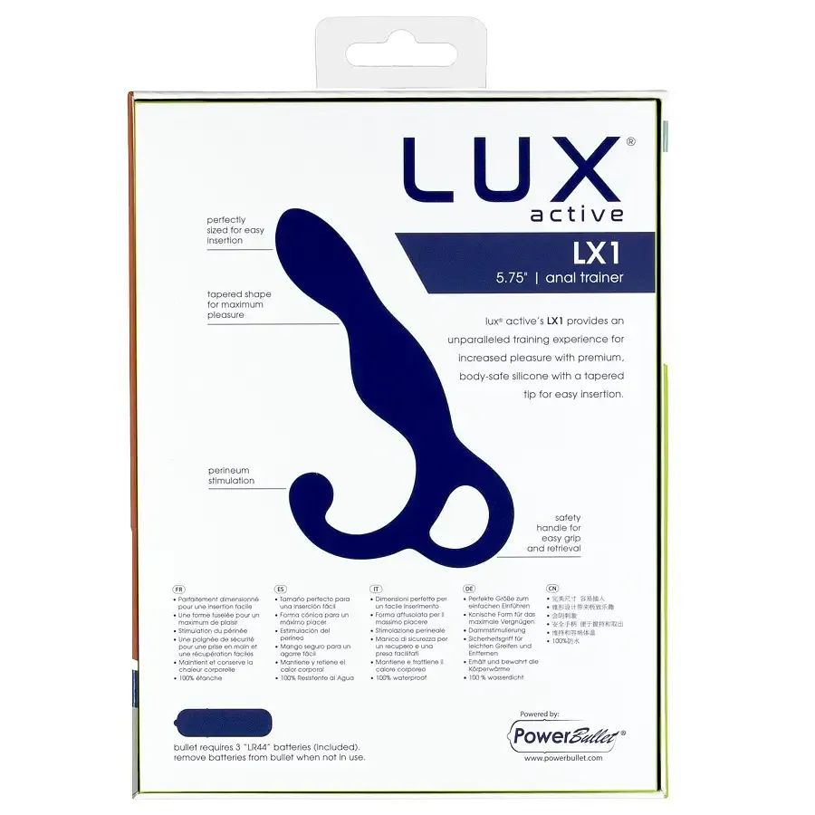 Массажер простаты Lux Active LX1 Anal Trainer 5.75″, Dark Blue, вибропуля в комплекте Львов - изображение 5