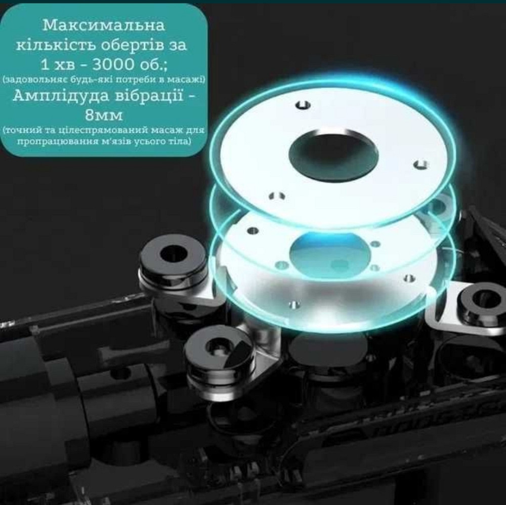 Бездротовий ударний масажер Booster Lightsaber LS Mini + ДОК СТАНЦІЯ Київ - фото 6