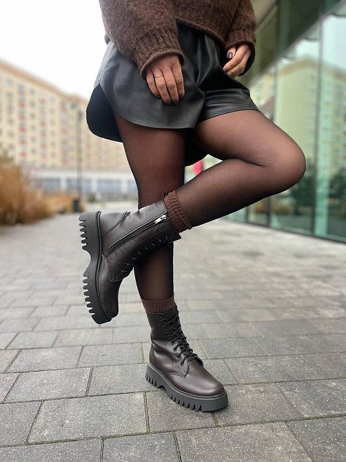 Edan Instruments Жіночі черевики EDAN шоколадні шкіра натуральна висота 16см (5701) Коломыя - изображение 7