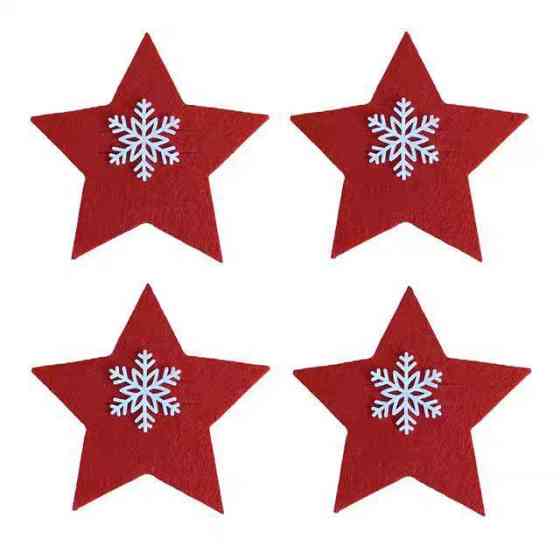 Новогодние чехлы для столовых приборов Звездочки 15 на 15 см разноцветный Киев