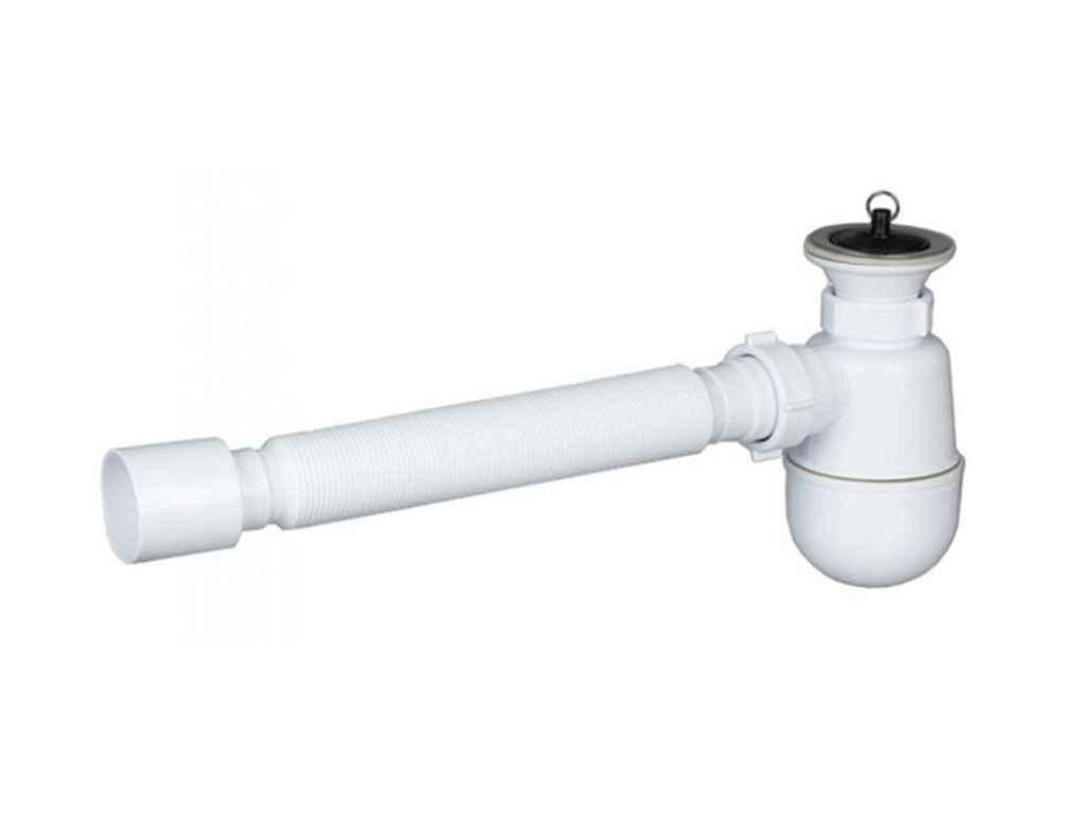 Сифон К1310 (Кухня-Элит) нерж. L=850мм d=88mm ТМ SOLO PLAST Solmir Киев - изображение 1