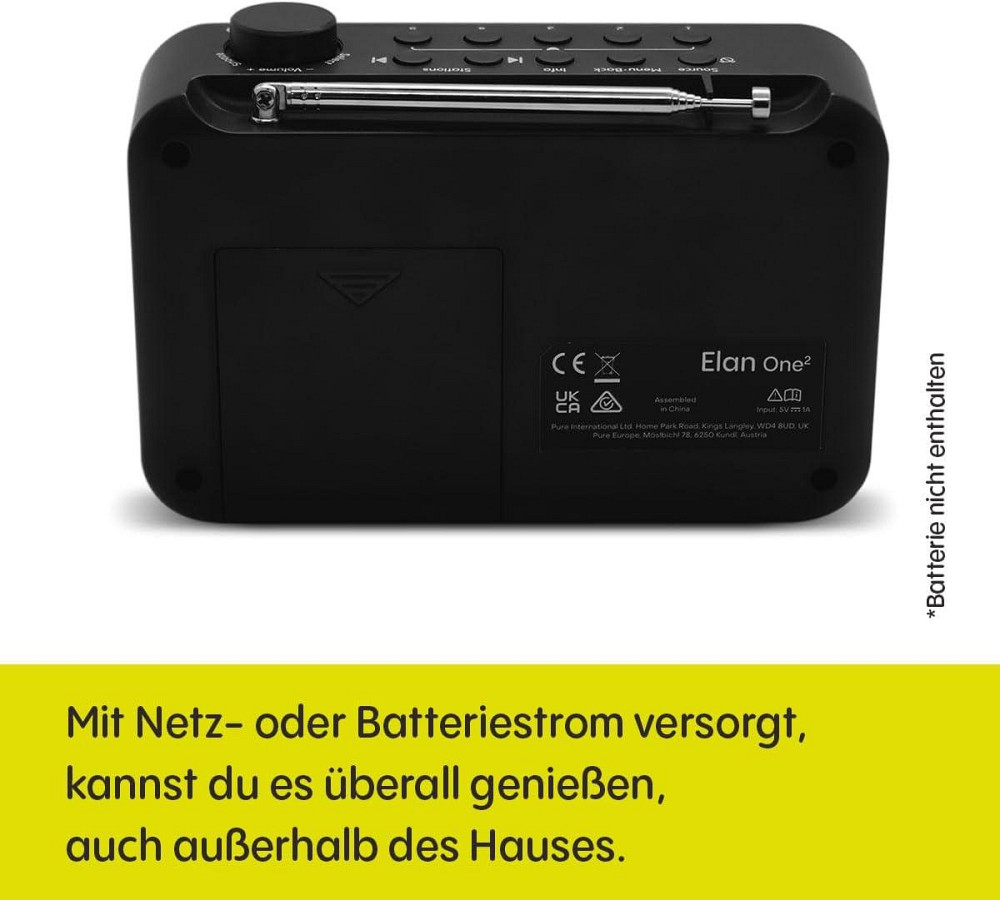 Радио портативное Pure DAB+/FM с Bluetooth, LCD-дисплеем, питание от сети или батареек, радиоприемник с часами Киев - изображение 4