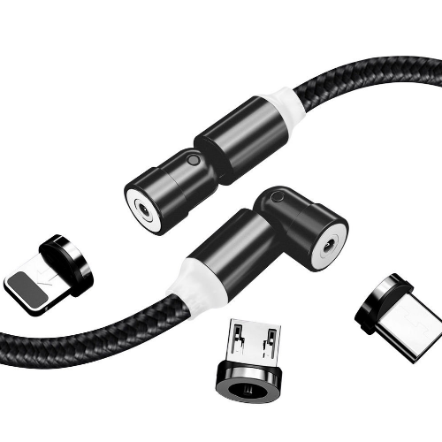 Кабель USB універсальний 3в1(Lightning/Micro USB/Type-C) ColorWay CW-CBUU037-BK 2,4A магнітний 1м чорний Житомир