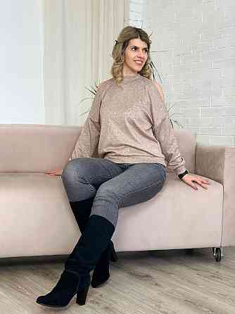 Жіноча ангорова кофта з розрізами "Girl" оптом | Батал | Розпродаж моделі Київ