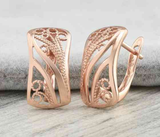 Серьги Xuping 23600, размер 17*9мм, позолота РО Киев