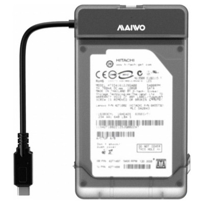 Кишеня зовнішня Maiwo USB3.1 GEN1 TypeC to HDD 2,5" SATA/SSD black (K104G2 black) Вінниця - фото 1