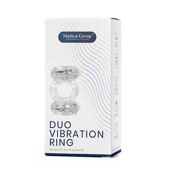 Подвійне віброкільце Medica Group Duo Vibration Ring, прозорий Sex Aura Київ