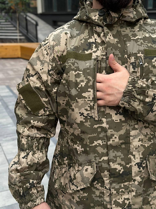 Літній військовий піксельний чоловічий костюм гірка матеріал ріп стоп вітрозахисний для зсу Львів - фото 3