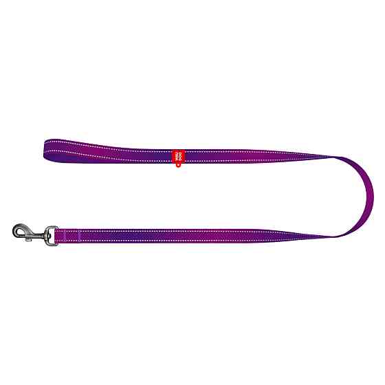 Поводок для собак нейлоновый WAUDOG Nylon Mono, световозвращающий, M, Ш 20 мм, Длин 122 см фиолетовый Киев