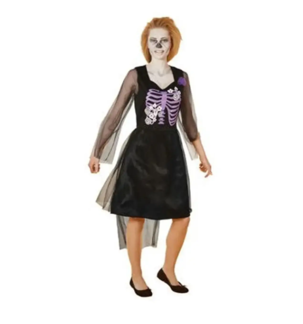 Плаття на Хеловін жіноче Наречена скелета чорно-фіолетовий Київ - фото 2