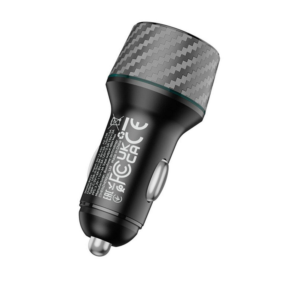 Автомобільний зарядний пристрій BOROFONE BZ21 Brilliant 48W dual port PD30W+QC3.0 car charger, колір чорний BZ21B Одеса - фото 6