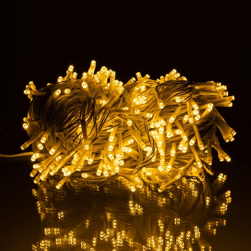 Гірлянда Різдвяна фея вулична 50 м 500 LED білий провід Жовтий CF500L50MWY Київ - фото 3