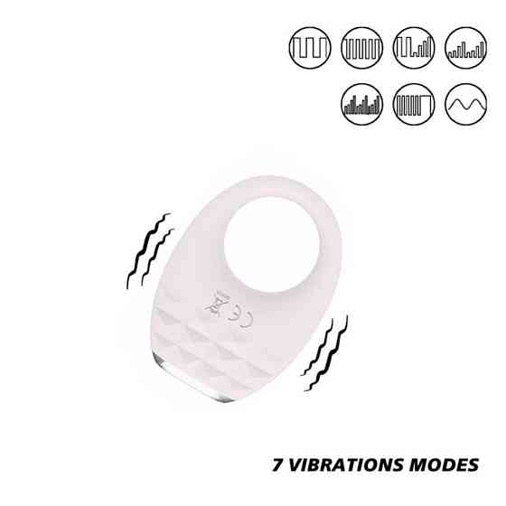 Вибрационное эрекционное кольцо Every Night Toys с подсветкой, белое Sex Aura Киев