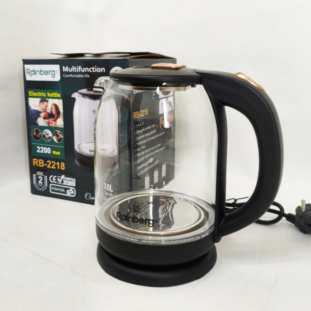 Безшумный электрочайник Rainberg, Хороший чайник для дома, Электрочайник стильный SL-94 Львов - изображение 3