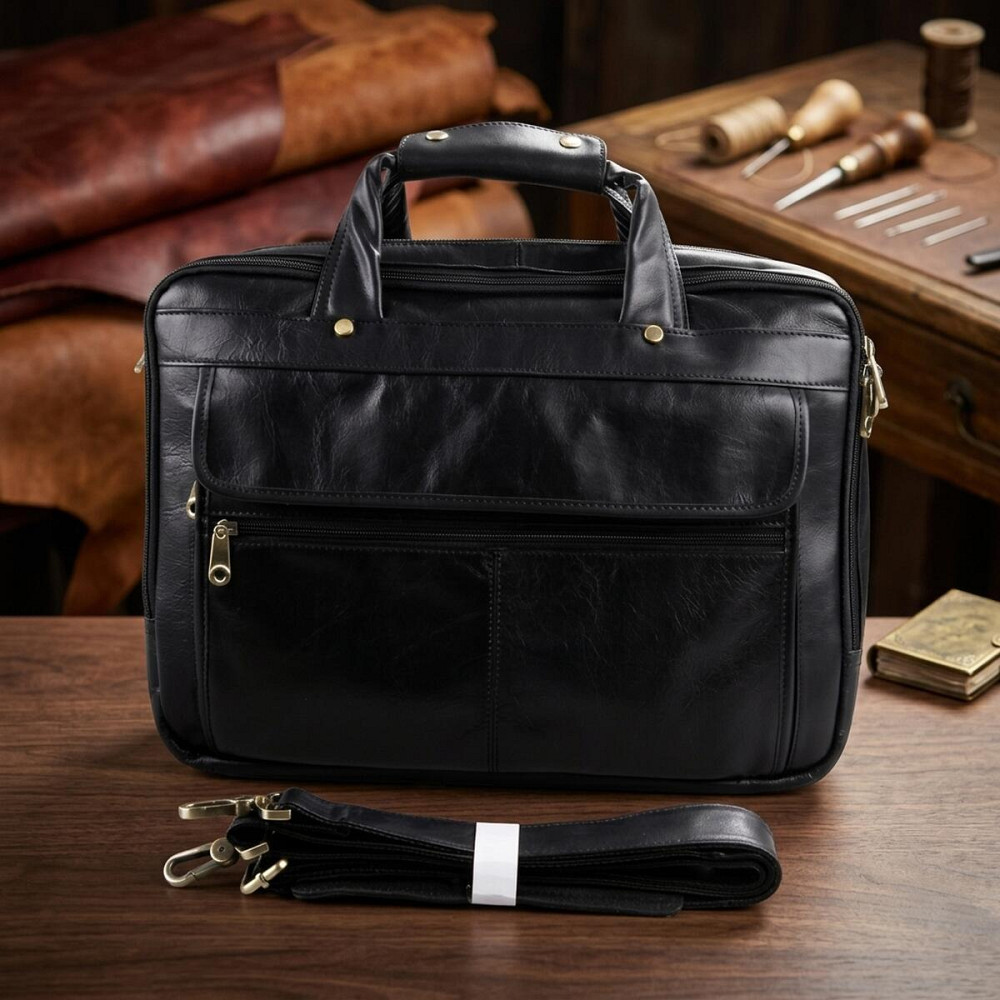 Сумка мужская Vintage 14242 для ноутбука 15.6 Черная Киев - изображение 14