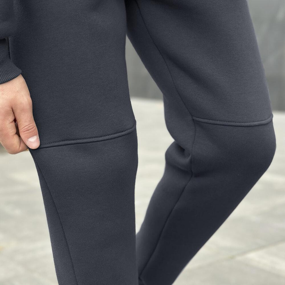 Темно-сірий спортивний чоловічий костюм осінь/зима Pobedov Space. Сірий спортивний костюм. Київ - фото 5