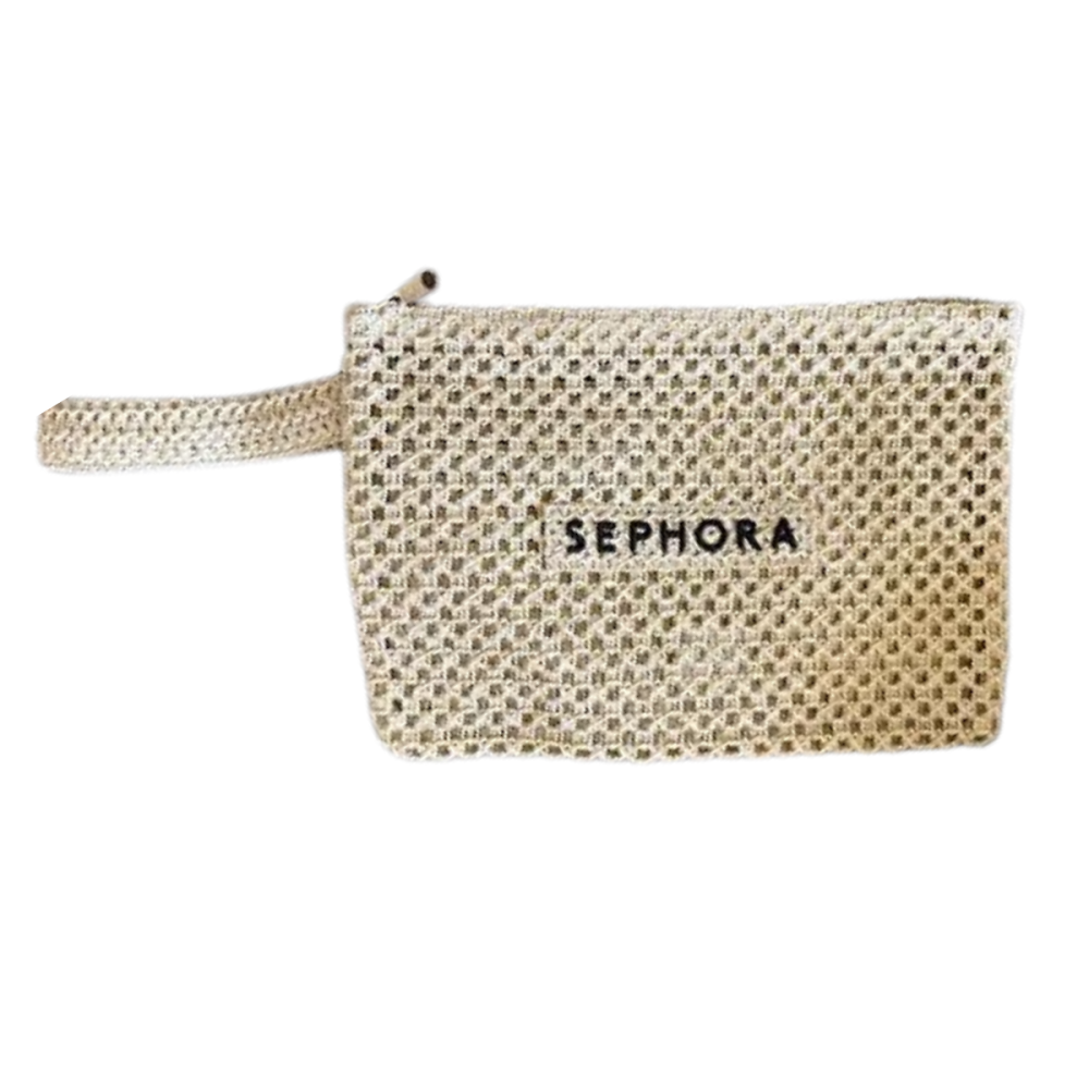 Пляжний органайзер, сітка з блискавкою та ручкою, Sephora бежевий, 20×30см Слов'янськ - фото 2