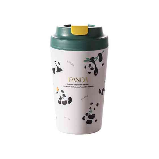 Термочашка Panda з порцелянаовою колбою 380 мл Зелена HP-14-12GR Київ