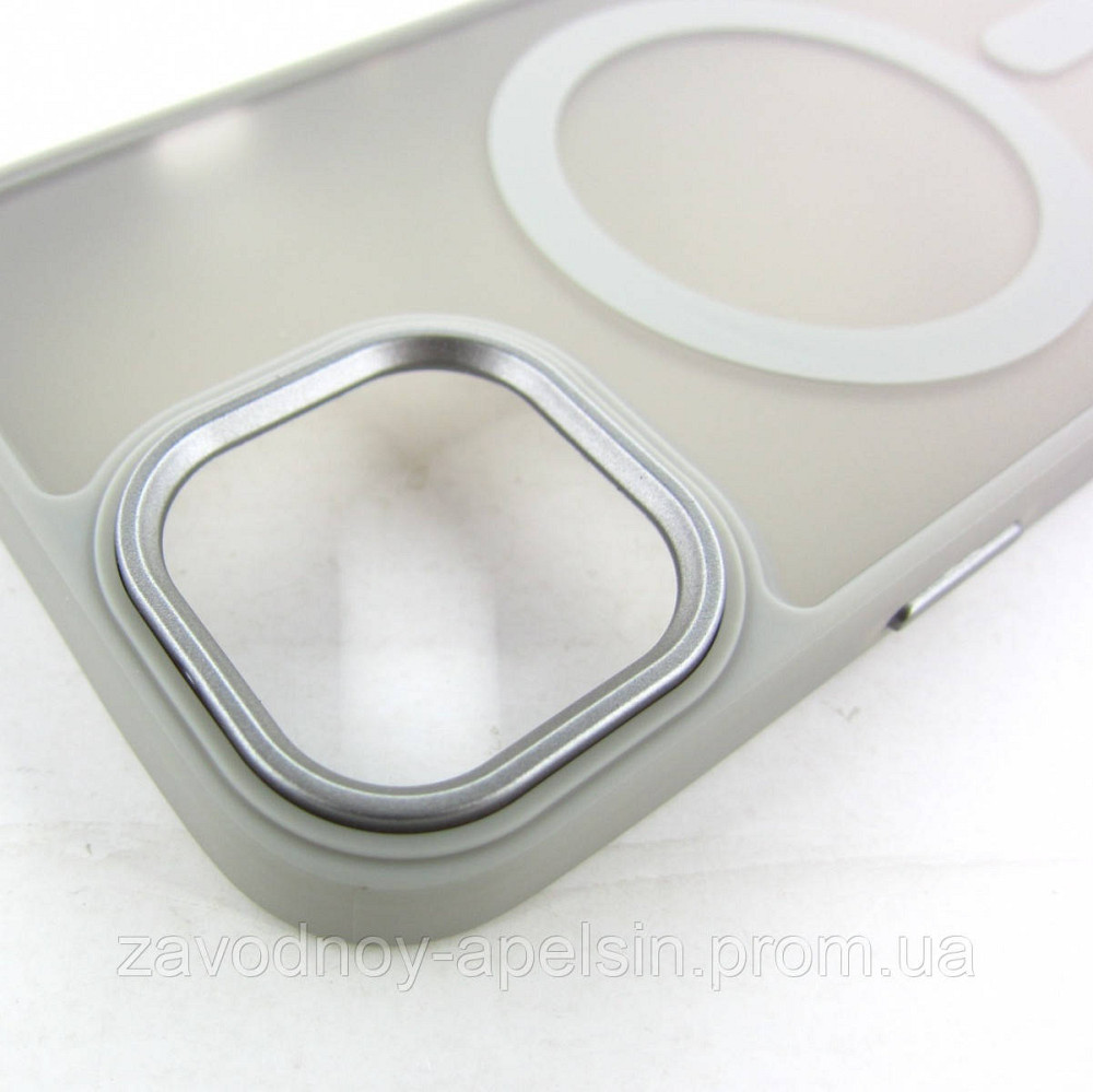 IPhone 15 Чехол матовый Магнит TPU+PC (серый) Одесса - изображение 3