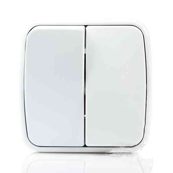 Выключатель двухклавишный накладной Ozgunsan Винница