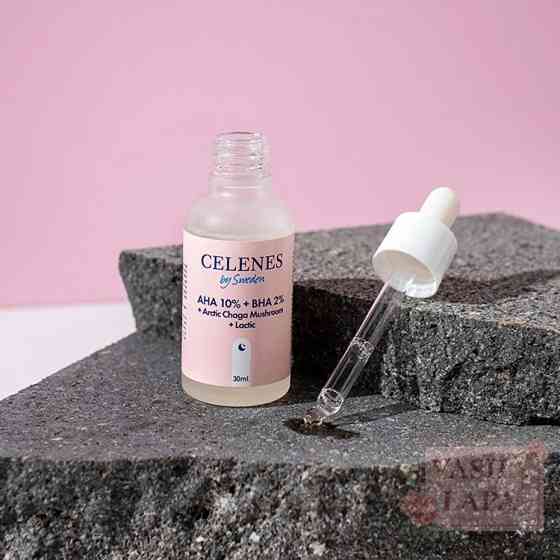 Пілінг-сироватка з кислотами AHA + BHA + LACTIC + ARCTIC CHAGA MUSHROOM Celenes 30 мл Київ