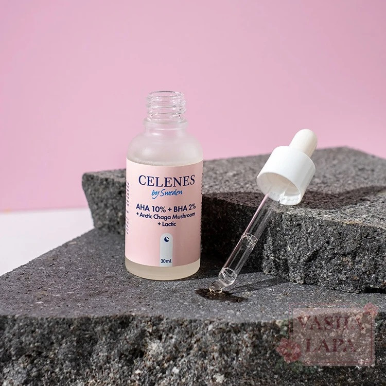 Пілінг-сироватка з кислотами AHA + BHA + LACTIC + ARCTIC CHAGA MUSHROOM Celenes 30 мл Київ - фото 3