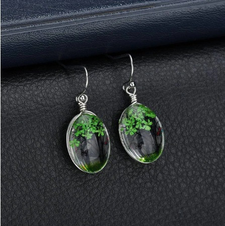 Серьги женские стеклянные 