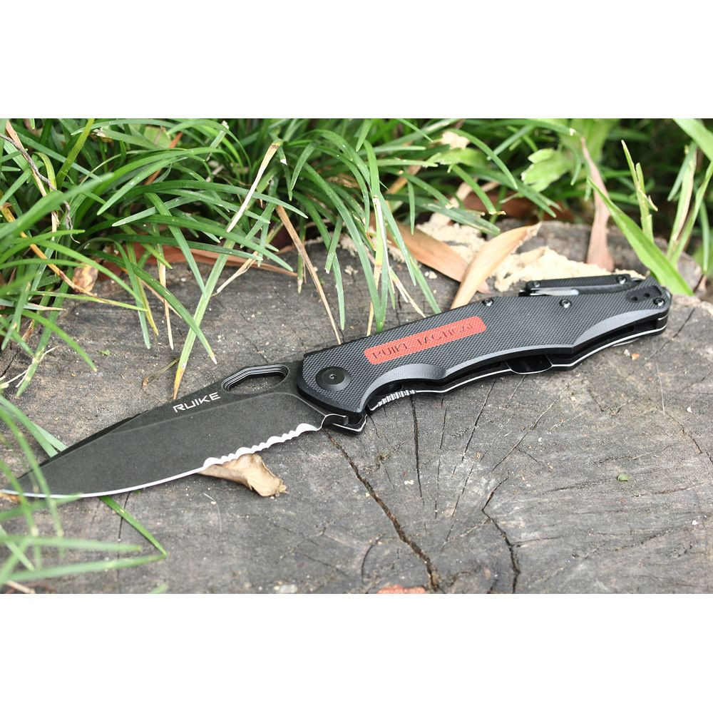 Ніж складаний мисливський Ruike M195, (10.8 см) D2 / G10 чорний Київ - фото 11