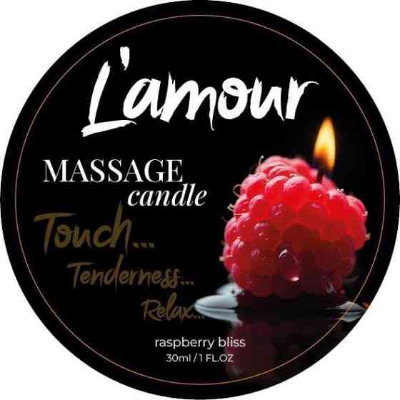 Массажная свеча L'amour Raspberry Bliss с ароматом малины, 30 мл Sex Aura Киев