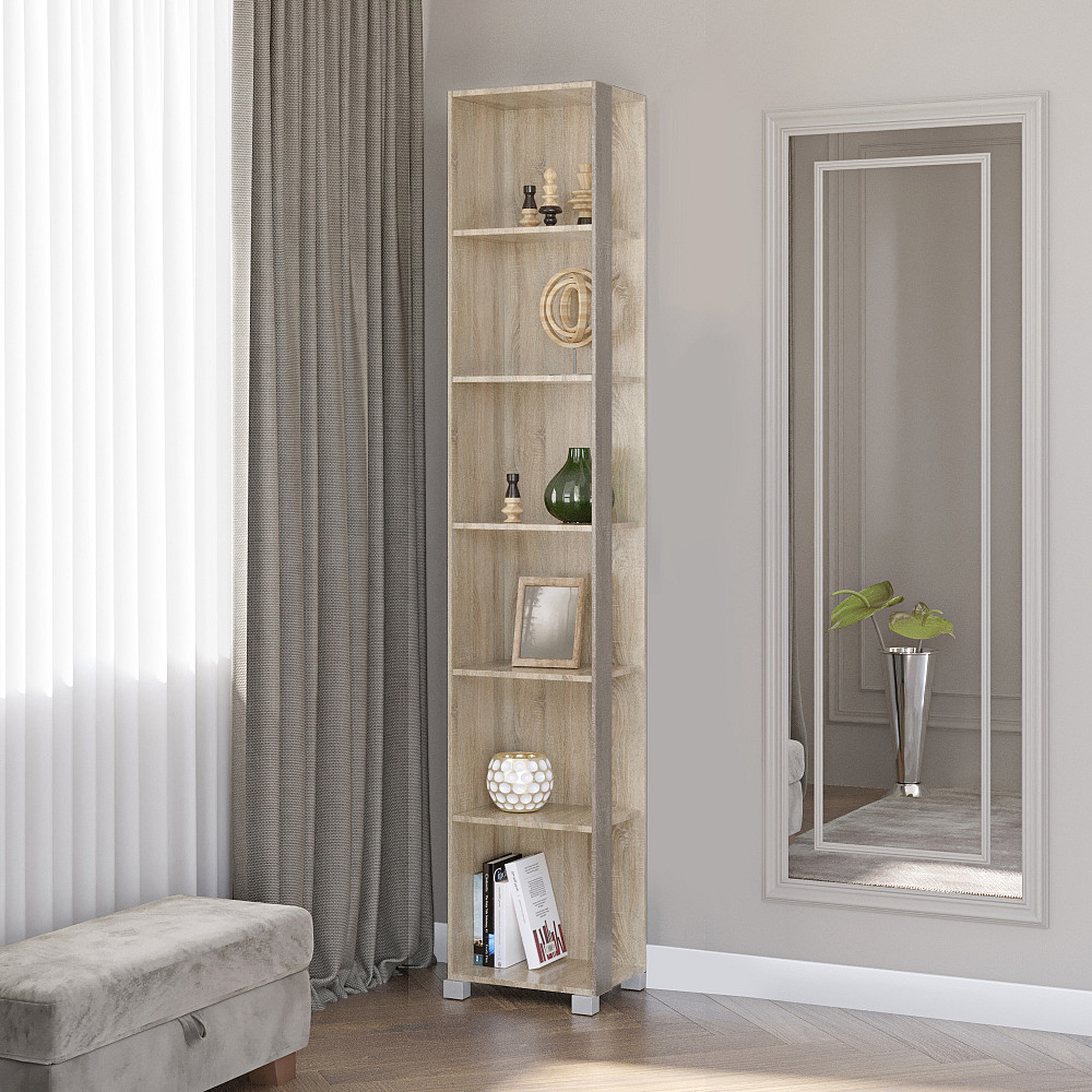 Шкаф-пенал угловой Эверест Бриз-18 сонома + трюфель (DTM-2288) Львов - изображение 1