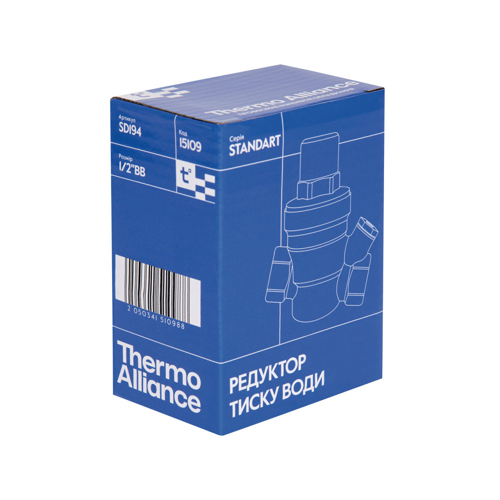 Редуктор для воды Thermo Alliance Standart мембранный под манометр 1/2