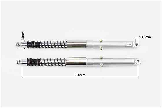 Амортизатор передній (пір'я), лев., правий. к-кт L-525мм D-25мм (пружина зовні) Киев