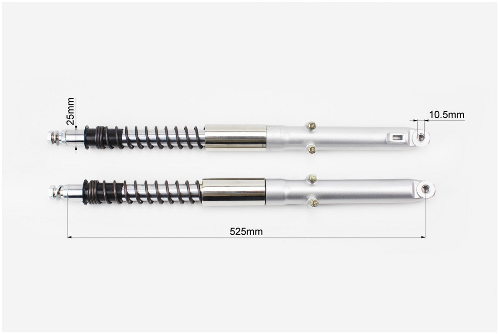 Амортизатор передній (пір'я), лев., правий. к-кт L-525мм D-25мм (пружина зовні) Київ - фото 3
