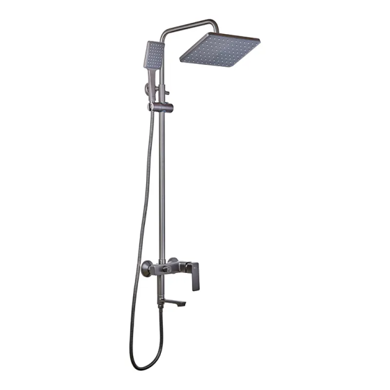 Душевая колонна со смесителем Haiba Kubus 009-J Graphite (HB4005) Киев