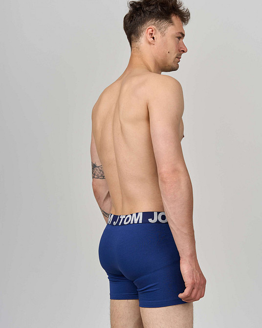 Трусы-шорты мужские однотонные - Tom John - Синие и Серые 2020 M, L, XL, XXL, Синий Киев - изображение 3
