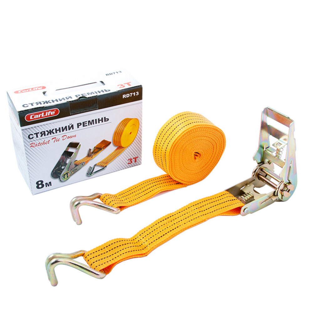 Стяжний ремінь з замком CarLife 3т, 8м Киев - изображение 1