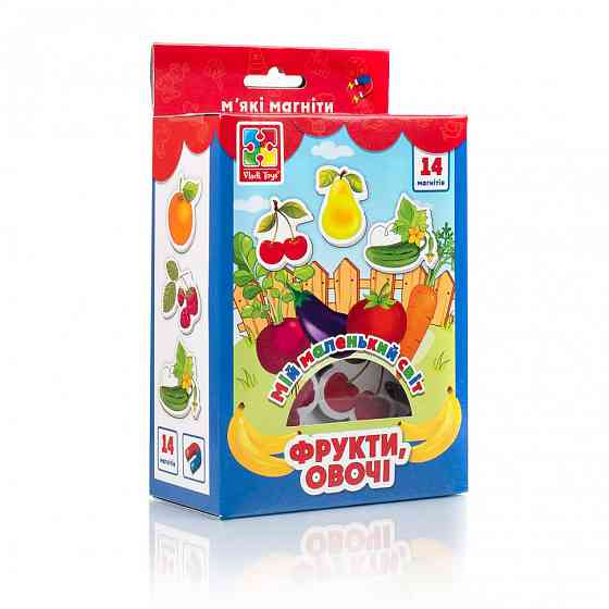 Дитяча гра мій маленький світ на магнітах VT3106, 4 види  "Овочі,фрукти"VT3106-11(укр) Вінниця