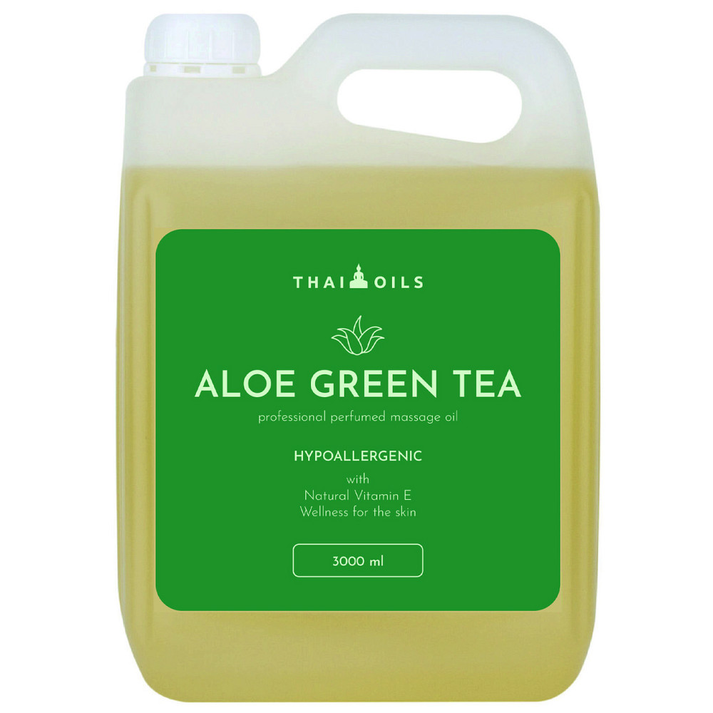 Професійна масажна олія «Aloe green tea» 1000 ml для масажу Київ - фото 2