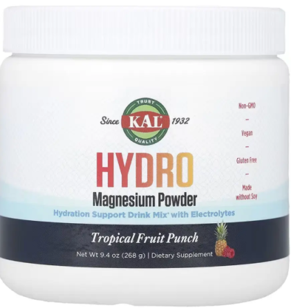 Магний В6 (цитрат) с электролитами KAL Hydro Magnesium Powder 268g тропические фрукты Киев