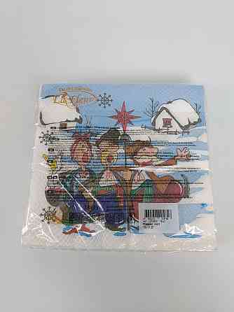 Новорічна серветка (ЗЗХЗЗ, 16 шт.) La Fleur "Різні гості" (1 пачка) Харків